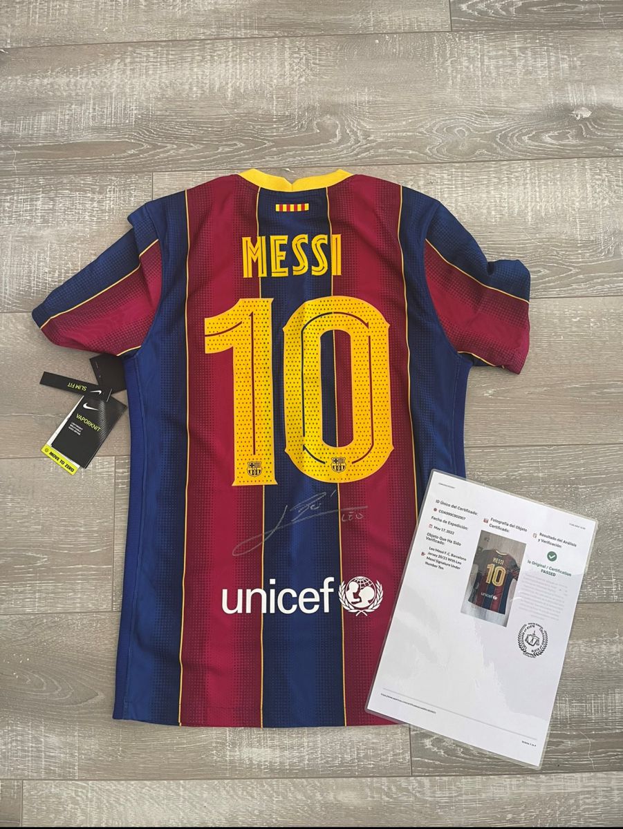 Dres Messiho z Barcelony s originálním podpisem fotka