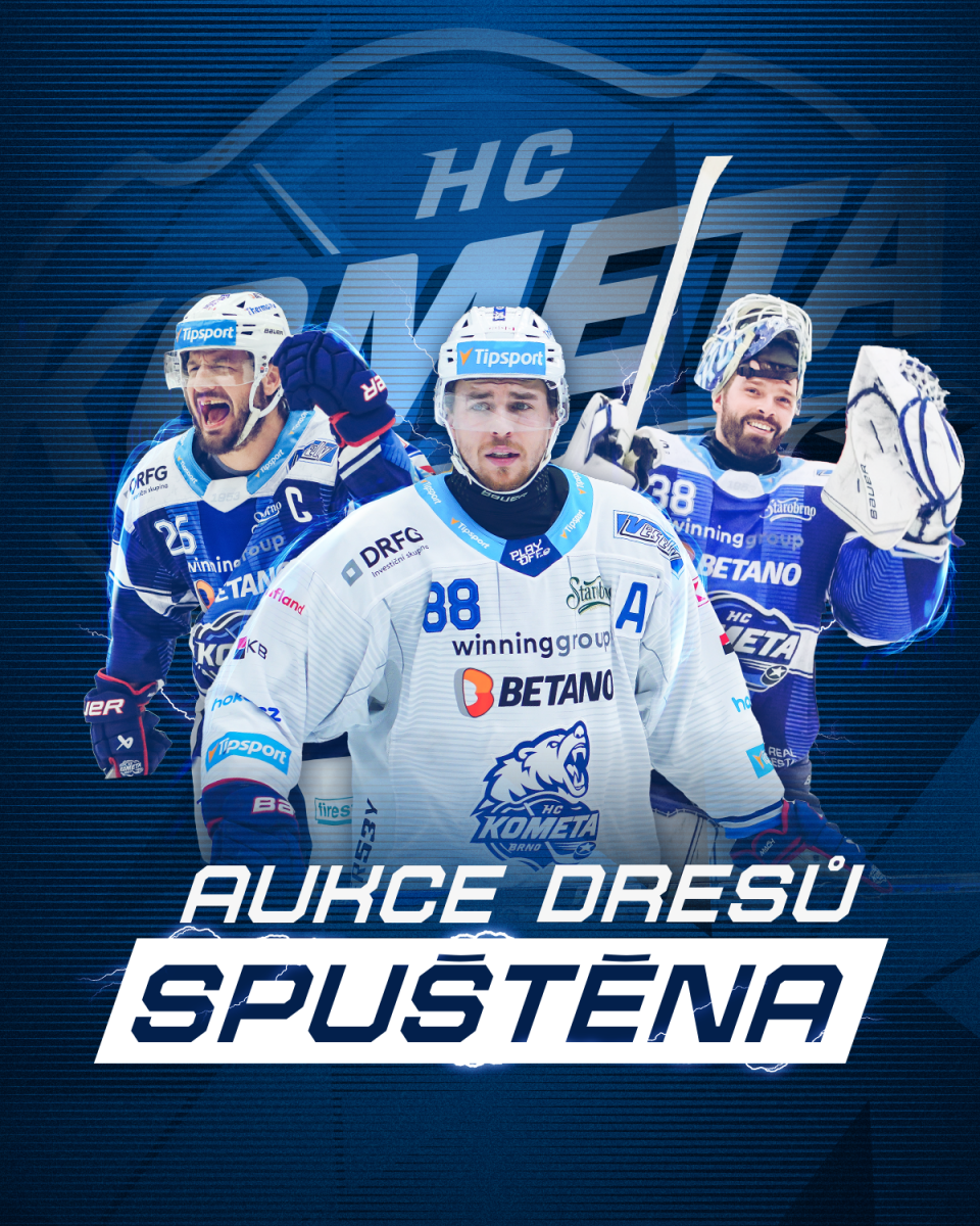 HC Kometa Brno: Dresy ze sezóny 2023/2024 fotka