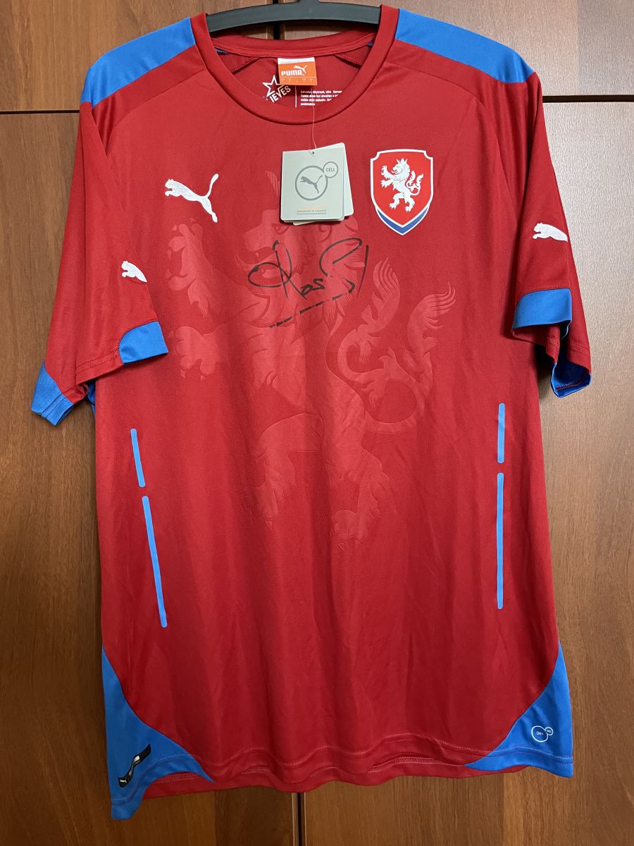 Reprezentační dres s podpisem Rosického fotka