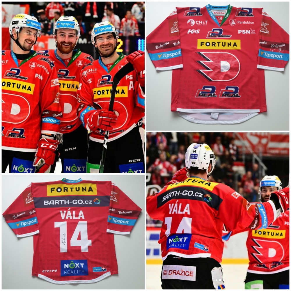 Podepsaný hraný dres Ondřeje Vály - Dynamo Pardubice fotka