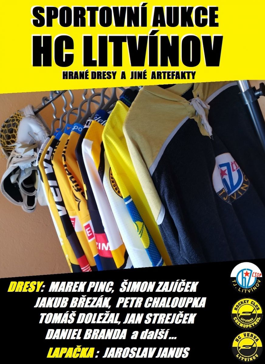 Aukce hraných dresů HC LITVÍNOV a jiné artefakty fotka
