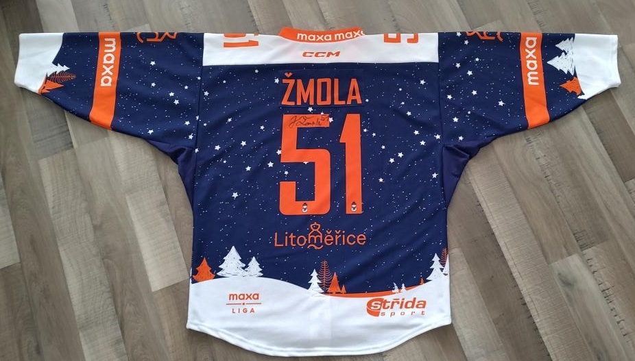 Vánoční dres Žmoly ze Stadionu Litoměřice s podpisem fotka