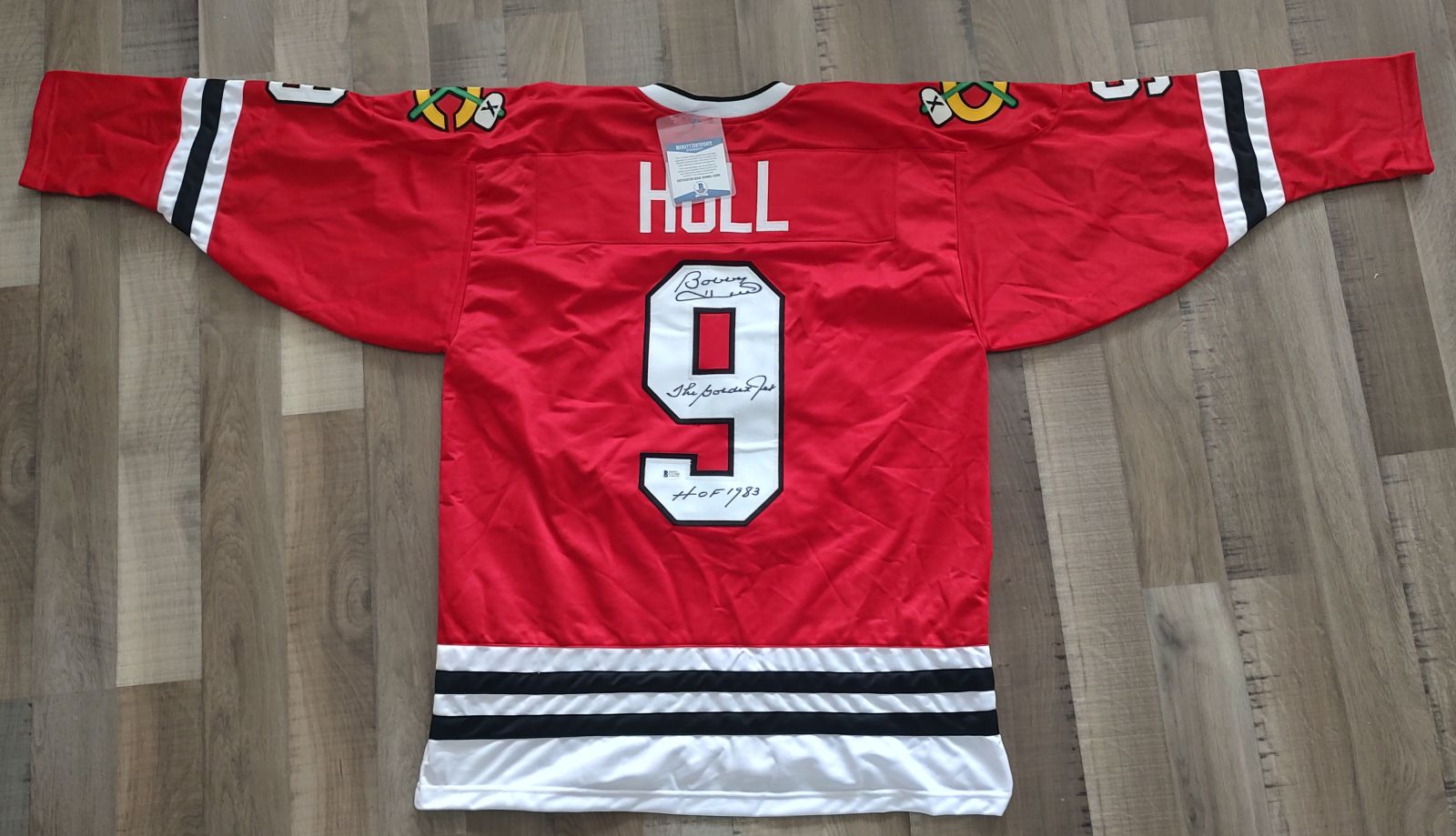 Dres Chicaga Bobby Hull s originálním podpisem fotka
