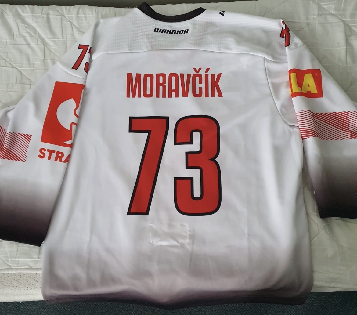 Originální hraný dres Moravčíka z CHL s certifikátem photo