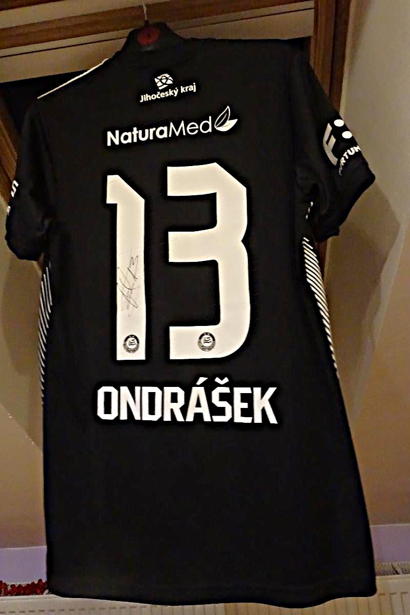 Hraný dres Ondráška z SK Dynamo České Budějovice s podpisem fotka